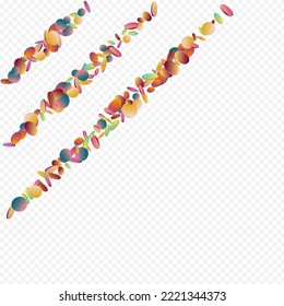 Hologram Dot Celebrate Transparent Background. Colorful Vector Splash Texture. Christmas Banner. Colored Celebration Design.