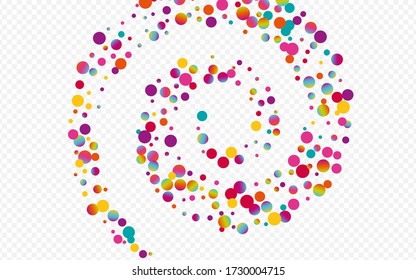 Hologram Dot Christmas Transparent Background. Rainbow Happy Splash Postcard. Transparent Backdrop. Holographic Celebration Illustration.