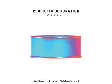 Hologrammtrommel 3d-Element für Design. Vektorillustration