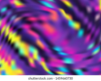 Hologram effect glitch gradient vector design. Colorful neon party graphics background. Liquid colors explosion background. Lucent neon glitch effect hologram gradient wallpaper.