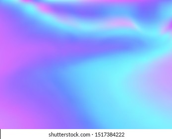 Hologram effect glitch gradient vector design. Refulgent blue purple ultraviolet background. Hologram colors liquid background. Creative neon glitch effect hologram gradient wallpaper.