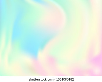 Hologram effect glitch gradient vector design. Fluorescent pastel rainbow unicorn background. Polar lights liquid colors background. Vibrant neon glitch effect hologram gradient wallpaper.