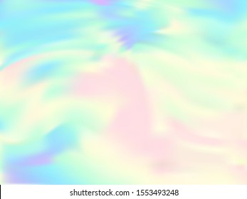 Hologram effect glitch gradient vector design. Hipster pastel rainbow unicorn background. Liquid colors neon background. Elegant neon glitch effect hologram gradient wallpaper.