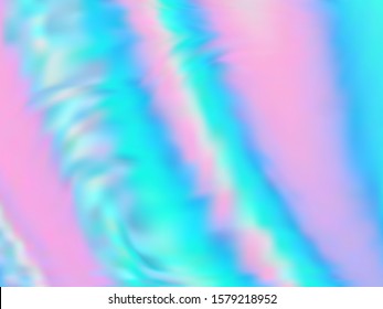 Hologram effect glitch gradient vector design. Digital iridescent mermaid background. Liquid colors neon background. luminous neon glitch effect hologram gradient wallpaper.