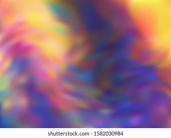 Hologram effect glitch gradient vector design. Lucid neon party graphics background. Liquid colors splash background. Creative neon glitch effect hologram gradient wallpaper.