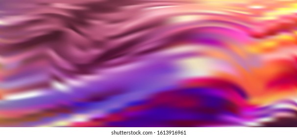 Hologram effect glitch gradient vector design. Magic iridescent mermaid background. Liquid colors splash background. Glamorous neon glitch effect hologram gradient wallpaper.