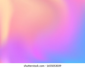 Diseño vectorial de gradiente de efecto holograma. Fondo unicornio color arcoiris pastel mínimo. Colores líquidos fondo neón. papel tapiz holográfico de efecto neón luminoso.