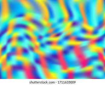 Hologram effect glitch gradient vector design. Opalescence neon party graphics background. Liquid colors explosion background. Abstract neon glitch effect hologram gradient wallpaper.