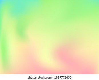 Hologram effect glitch gradient vector design. Lucid pastel rainbow unicorn background. Liquid colors neon background. Modern neon glitch effect hologram gradient wallpaper.