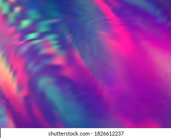 Hologram effect glitch gradient vector design. Soft rainbow spectrum background. Liquid colors splash background. Simple neon glitch effect hologram gradient wallpaper.