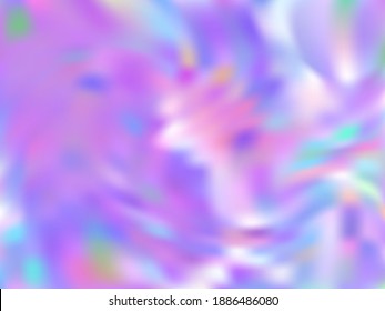Hologram effect glitch gradient vector design. Hipster iridescent mermaid background. Hologram colors liquid background. Mesmerizing neon glitch effect hologram gradient wallpaper.
