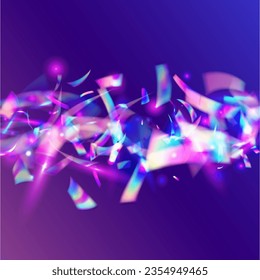 Hologram Effect. Metal Element. Blur Multicolor Decoration. Kaleidoscope Glare. Digital Foil. Luxury Art. Bokeh Glitter. Blue Laser Texture. Pink Hologram Effect