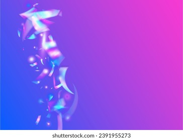 Hologram Effect. Pink Retro Sparkles. Festive Art. Disco Design. Blur Realistic Sunlight. Rainbow Texture. Glitch Glitter. Flying Foil. Violet Hologram Effect