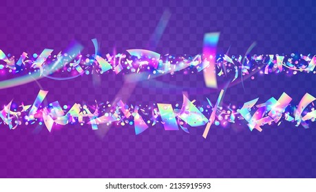 Hologram Effect. Violet Laser Glitter. Webpunk Art. Metal Vaporwave Backdrop. Surreal Foil. Iridescent Tinsel. Blur Burst. Falling Glare. Purple Hologram Effect