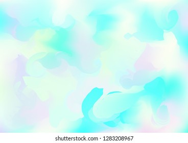 Hologram Fairy Tale Dreamy Vector Background. Simple Holographic Rainbow Gradient, Girlie Iridescent Print Wallpaper. Bright Hologram, Fairy, Neon Pearlescent Banner. Glam Contrast Hipster Texture