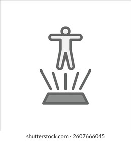 Hologram filled outline icon. Hologram color line illustration.