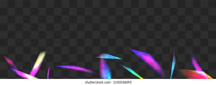 Hologram Flare Vector Transparent Panoramic Background  Shiny Lens Effect Border  Bright Flash Abstract Design  Neon Digital Bokeh Illustration 