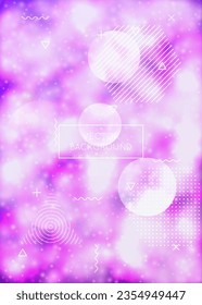 Hologram Fluid. Dynamic Dots. Neon Shape. Minimal Background. Violet Magic Pattern. Motion Flyer. Space Banner. Tech Futuristic Template. Blue Hologram Fluid