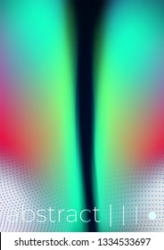 Hologram fluid smoky cover template with blending to geometric lines. Abstract modern a4  vector mockup