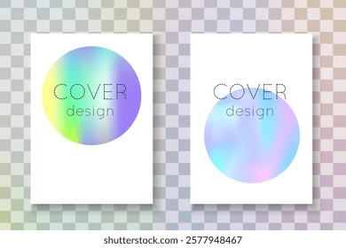 Hologram Fluid. Spectrum Pattern. Modern Concept. Iridescent Foil. Colorful 90s Illustration. Pastel Effect. Violet Geometry Cover. Purple Hologram Fluid