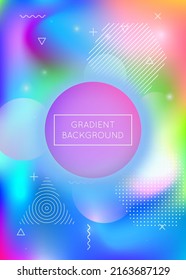 Hologram Fluid. Violet Soft Design. Retro Vector. Motion Dots. Magic Business Magazine. Minimal Texture. Geometric Presentation. Dynamic Flyer. Blue Hologram Fluid