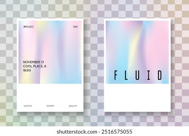 Hologram Foil. Colorful 90s Backdrop. Blue Holographic Label. Geometry Fluid. Digital Banner. Fashion Vector. Color Mesh. Violet Hologram Foil