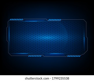 Hologram frame template design background screen science illustration eps10 vector