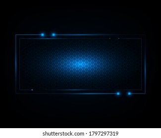 Hologram frame template design screen science background illustration eps10 vector