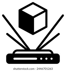 Hologramm Icon der Zukunft der Dinge