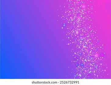 Holograma Glitter. Festa Tinsel. Banner De Queda. Textura Brilhante. Feliz ilustração colorida. Fundo holográfico. Papel Azul Claro. Faixa Digital. Holograma Rosa-Claro