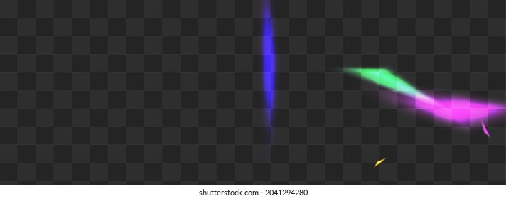 Hologram Glitter Vector Transparent Panoramic Background. Holographic Blur Festive Texture. Bright Spectrum Falling Wallpaper. Light Christmas Prism Branch.