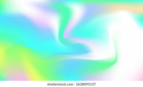 Gradiente do holograma. Resumo do histórico. Textura Retrô Hippie. Luz gráfica. Desfoque de Ilustração Multicolor. Papel Metálico. Textura holográfica. Banner Brilhante. Gradiente do holograma azul