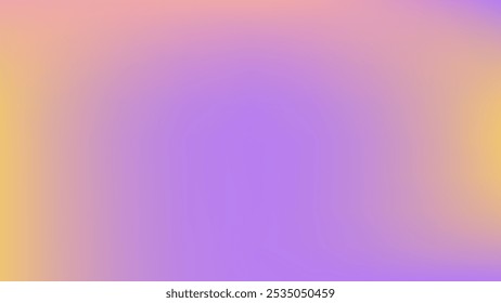 Hologram gradient with abstract purple fluid pattern. Iridescent neon color bg with mesh for liquid effect. Trendy bright yellow ombre with unicorn cosmic gradation for banner cover. Disco soft design