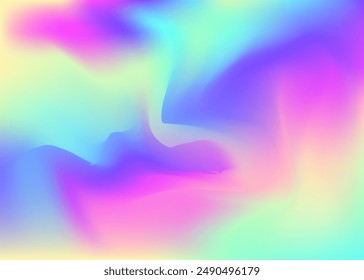Gradiente de holograma. Textura Abstractas. Fondo iridiscente. Luz metálica. Papel pastel. Efecto Neón. Ilustración de gasolina brillante. Fondo suave rosa. Gradiente de holograma azul