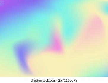 Hologram Gradient. Abstract Texture. Liquid Light. Bright Paper. Soft Banner. Pink Neon Background. Pearlescent Texture. Retro Spectrum Brochure. Blue Hologram Gradient