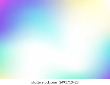 Hologram Gradient. Abstract Texture. Pop Multicolor Template. Girlie Mesh. Blue Retro Background. Pearlescent Texture. Neon Pattern. Cosmos Flyer. Violet Hologram Gradient