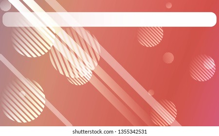 Hologram Gradient Background with Line, Circle. For Your Graphic Invitation Card, Poster, Brochure. Vector Illustration