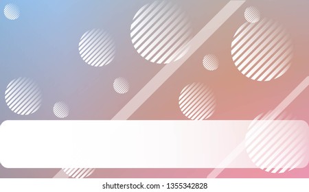 Hologram Gradient Background with Line, Circle. For Your Graphic Invitation Card, Poster, Brochure. Vector Illustration