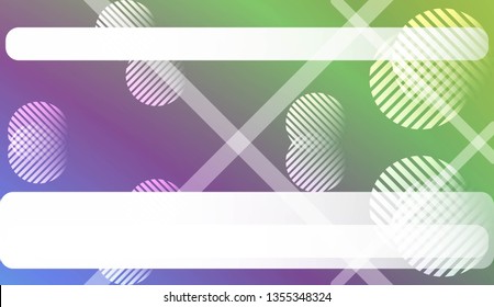 Hologram Gradient Background with Line, Circle. For Your Graphic Invitation Card, Poster, Brochure. Vector Illustration