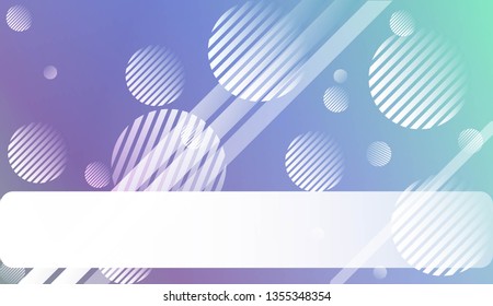 Hologram Gradient Background with Line, Circle. For Your Graphic Invitation Card, Poster, Brochure. Vector Illustration