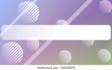 Hologram Gradient Background with Line, Circle. For Your Design Wallpapers Presentation. Vector Illustration