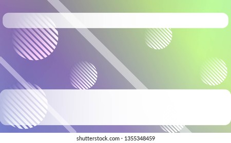Hologram Gradient Background with Line, Circle. For Your Design Wallpapers Presentation. Vector Illustration
