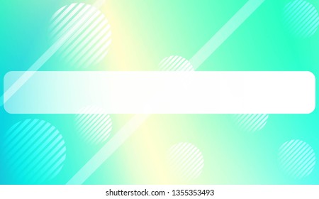 Hologram Gradient Background with Line, Circle. For Your Graphic Design, Banner. Vector Illustration
