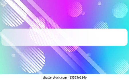 Hologram Gradient Background with Line, Circle. For Your Graphic Design, Banner. Vector Illustration