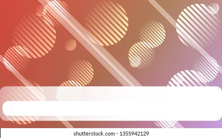 Hologram Gradient Background with Line, Circle. For Your Graphic Invitation Card, Poster, Brochure. Vector Illustration