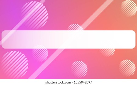 Hologram Gradient Background with Line, Circle. For Your Graphic Invitation Card, Poster, Brochure. Vector Illustration