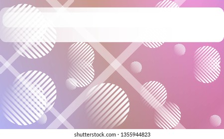 Hologram Gradient Background with Line, Circle. For Your Design Wallpapers Presentation. Vector Illustration
