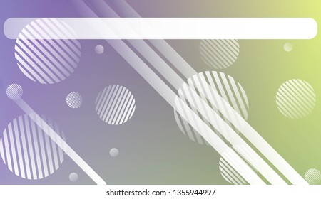 Hologram Gradient Background with Line, Circle. For Your Graphic Invitation Card, Poster, Brochure. Vector Illustration