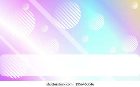 Hologram Gradient Background with Line, Circle. For Your Graphic Design, Banner. Vector Illustration