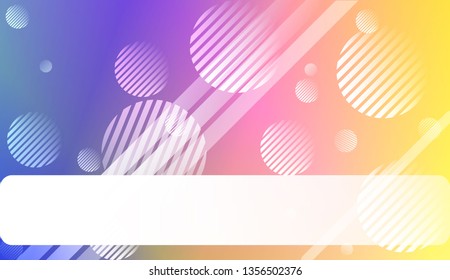 Hologram Gradient Background with Line, Circle. For Your Graphic Design, Banner. Vector Illustration